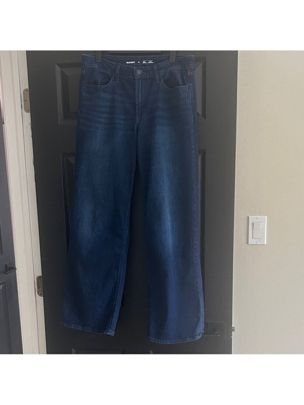 Old Navy Women's Wide Leg Jeans - Dark Blue